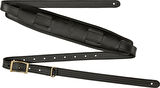 Fender Mustang Leather Saddle Strap - Standard Black Gitar Askısı