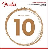 Fender 860xl Phosphor Bronze Dura Tone Coated 10-48 Akustik Gitar Teli