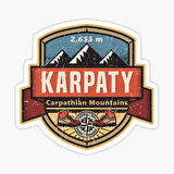 Karpat Dağları, Karpaty Çıkartması Etiket 19CM