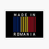 Made In Romania Romanya Barcode Sticker 19CM