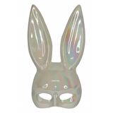 KULAKLI TAVŞAN  BUNNY MASKE HOLOGRAMLI KREM BEYAZ