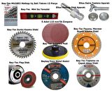10'lu Taşlama ve Kesme Disk Seti Seramik Ahşap Metal Zımpara