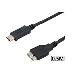 Usb Type C To Micro Usb 3.0 Taşınabilir Hdd Hard Disk Kablosu 0.5M (50cm)