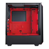 Phanteks Eclipse P300 Mid Tower Bilgisayar Kasası, Temperli Cam - Kırmızı/Siyah