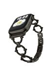 ​​​Apple Watch Ultra 49mm Metal Taşlı Gövde Koruma Halka Tasarım Kordon