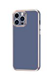 Apple iPhone 14 Pro Kılıf Kamera Korumalı Altın Kenar Tasarım Silikon