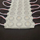Modül 3 Led 3W Kablolu Parmak Led  5 adet Beyaz ışık