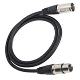 Mikrofon Kablosu 5 Metre - Xlr Erkek Xlr Dişi SİYAH RENK