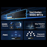 Biwin BD5UD16G56C46 16GB DDR5 5600MHz 1Rx8 Masaüstü Ram