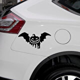 Halloween Araba Sticker etiker Cadılar bayramı 17cm Siyah