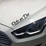 Sür yada Öl Komik Araba sticker Yapıştırması 30cm Siyah