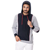 KAPÜŞONLU SWEAT İKİ İPLİK GRİ XLARGE