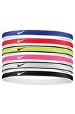 nike N.100.2021.655.OS SWOOSH SPORT HEADBANDS 6 PK TIPPED 6LI SAÇ İPİ