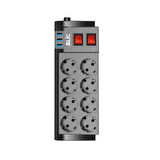 BLİC FTR-08-Isıya Dayanıklı Termal Akım Korumalı 2 Metre 16A 4000 W 8 Li Uzatma Kablolu Priz 3x USB Girişli