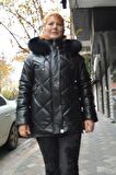 bayn hakiki  deri mont 281 siyah şişme