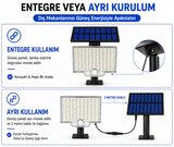 5'li Set 106 LED Güneş Enerjili Bahçe Lambası Sensörlü Dış Mekan Aydınlatma