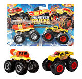  Hot Wheels Monster Trucks 1:64 Güçlü İkili Arabalar Oscar Mayer All Fried Up HWN64