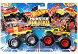  Hot Wheels Monster Trucks 1:64 Güçlü İkili Arabalar Oscar Mayer All Fried Up HWN64