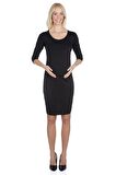 LuvmaBelly  Maternity 5301 Düz Siyah Büzgülü Hamil