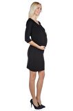LuvmaBelly  Maternity 5301 Düz Siyah Büzgülü Hamil
