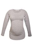 LuvmaBelly 2301-2309 Pamuklu Uzun Kollu Hamile T-S