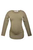 LuvmaBelly 2301-2309 Pamuklu Uzun Kollu Hamile T-S