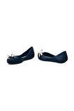 Mel By Melissa Dreaming 32133 Blue Beige Kadın Ayakkabı Lacivert PVC Bej Kurdele Detaylı Kadın Babet
