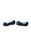 Mel By Melissa  Pop Bow 32132 Lacivert PVC Babet Kurdele Dataylı Kadın Ayakkabı 