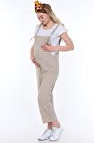 Luvmabelly MYRA6101 - Bej Hamile Salopet