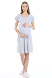 Luvmabelly MYRA9582 Yandan Çıt Çıtlı Hamile Geceli