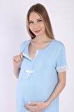 Luvmabelly MYRA9591 Önden Çıt Çıtlı Dantelli Hamil