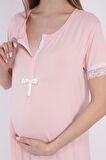 Luvmabelly MYRA9592 Önden Çıt Çıtlı Dantelli Hamil