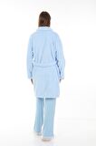 Luvmabelly MYRA9701 Peluş Sabahlıklı Hamile Pijama