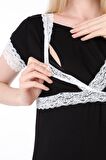 Luvmabelly MYRA9682 Önden Bölmeli Dantelli Hamile 