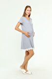 Luvmabelly MYRA9721 - Düğmeli Dantelli Cepli Hamil