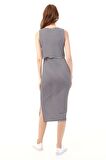 Luvmabelly MYRA5552 - Emzirme Elbise Kolsuz Yırtma