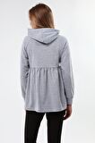 Luvmabelly MYRA4530 Büzgülü Fermuarlı Emzirme Swea