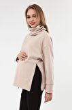 Luvmabelly MYRA4281 Fermuarlı Hamile Sweatshirt -B