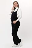 Luvmabelly MYRA6112 - Lacivert Kadife Hamile Salopet