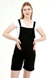 Luvmabelly MYRB6205 - Siyah Hamile Şort Salopet