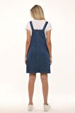 Luvmabelly MYRA6301 Kot Hamile Jile Elbise -Mavi