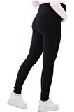 Luvmabelly MYRA8051 Beli Ayarlanabilir Kışlık Kadife Hamile Tayt -Lacivert