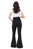 Luvmabelly MYRA8120 Toparlayıcı İnce Dalgıç İspanyol Paça Beli Ayarlanabilir Hamile Tayt
