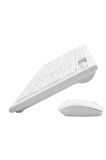 Km-6121 Beyaz Kablosuz Q Slim Klavye + Mouse Set Türkçe Q