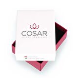 Zirkon Taşlı Pırlanta Montür Rose Altın Kaplama Yıldız Gümüş Yüzük