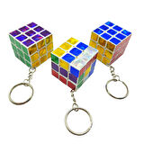 Metalik Zeka Küpü Mini Anahtarlık (sabır Küpü) 3,5x3,5 cm Anahtarlık - 1 Adet