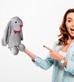 Uyku Arkadaşım PAPYONLU Uzun Kulak Bunny Peluş Tavşan 65 cm
