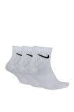 Nike SX7677-100 U Everyday Ltwt Ankle 3Pr Unisex Çorap