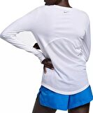 Nike Miler Running Top Ls White Kadın Uzun Kollu Koşu Tişörtü