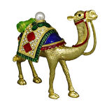 Metal Kristal Taş İşlemeli Dekoratif Deve Biblosu - Şık ve Benzersiz Tasarım